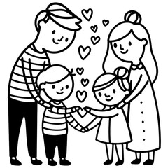 Family Tree for Mother, Father, Son, and Daughter