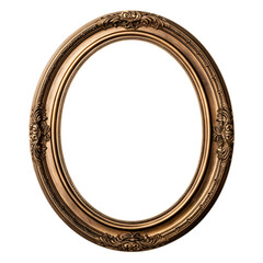 vintage oval picture frame covered in gold paint