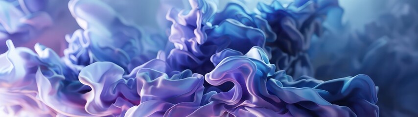 flow colors animated splash, deep ocean blue and soft lavender
