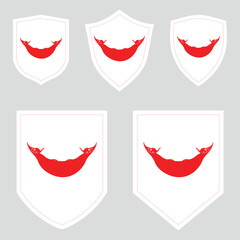 Easter Island Flag in Shield Shape Frame