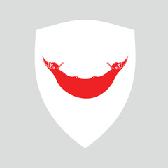 Easter Island Flag in Shield Shape Frame