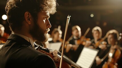 Composer Experiencing First Orchestra Performance of His Piece - Capturing the Emotion of Artistic...