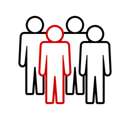 Symbol, ikona ludzi. Plik wektorowy.