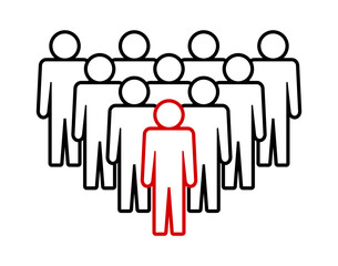 Symbol, ikona ludzi. Plik wektorowy.