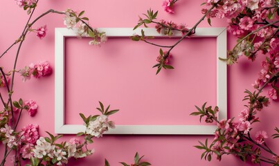 a pink background with a white frame on it, with a pink flower on it, with a pink background, with a white frame on it, with a pink background, with a white frame on it
