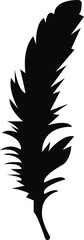 Feather icon of black vector isolated on white background . Feather silhouettes logo template icon design. Simple flat vector sign. Internet concept symbol for website button or mobile app