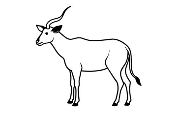Obraz na płótnie Canvas eland vector silhouette illustration