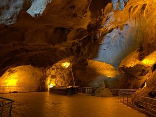 A view from Gokgol Cave in Zonguldak, Turkey