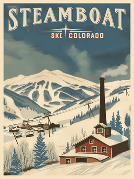 Steamboat Ski Area Winter Colorado