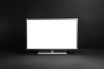 Sleek black framed monitor on dark backdrop