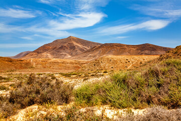 Mountain landscape, Island Lanzarote, Canary Islands, Spain, Europe.