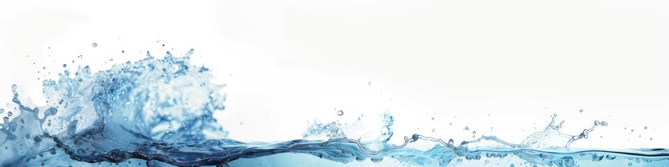 water wave, blue and white