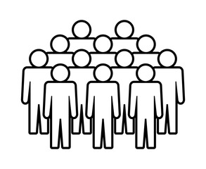 Symbol, ikona ludzi. Plik wektorowy.