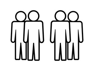 Symbol, ikona ludzi. Plik wektorowy.