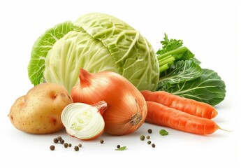 vegetables set isolated on white background