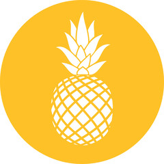 Pineapple logo. Isolated pineapple on white background