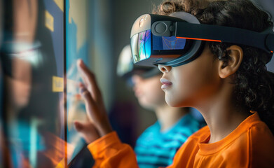 Innovative Learning: Child Exploring AR in the Classroom