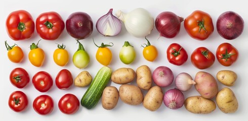 vegetables set isolated on white background