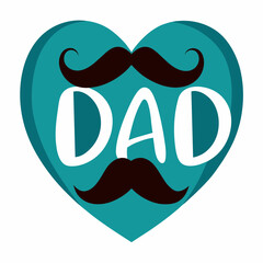 Father's day love heart text 