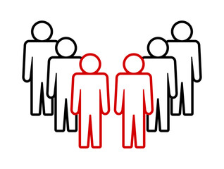 Symbol, ikona ludzi. Plik wektorowy.