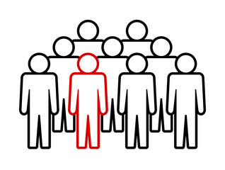 Symbol, ikona ludzi. Plik wektorowy.