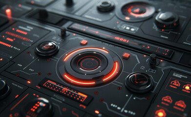 Fototapeta premium Sophisticated Simplicity: Virtual Reality Control Panel