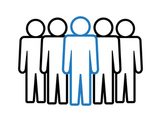 Symbol, ikona ludzi. Plik wektorowy.