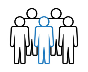 Symbol, ikona ludzi. Plik wektorowy.