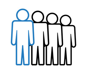 Symbol, ikona ludzi. Plik wektorowy.