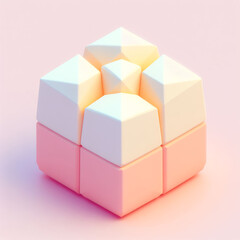 marshmallows in low poly