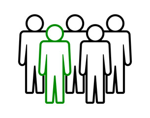 Symbol, ikona ludzi. Plik wektorowy.