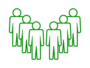 Symbol, ikona ludzi. Plik wektorowy.