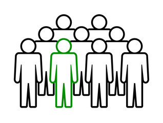 Symbol, ikona ludzi. Plik wektorowy.