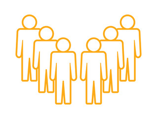 Symbol, ikona ludzi. Plik wektorowy.