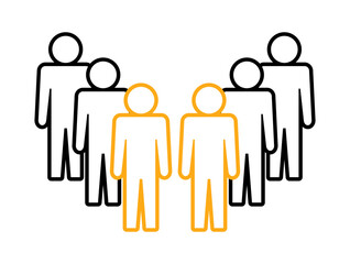 Symbol, ikona ludzi. Plik wektorowy.