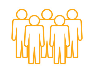 Symbol, ikona ludzi. Plik wektorowy.