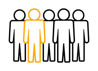 Symbol, ikona ludzi. Plik wektorowy.