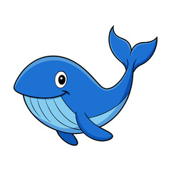Obraz premium Whale Cartoon Colored Clipart Illustration 