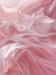 Obraz premium a soft pink background with a smooth, flowing fabric design in the center of the image is a soft pink background with a smooth, flowing fabric design in the middle. generative ai
