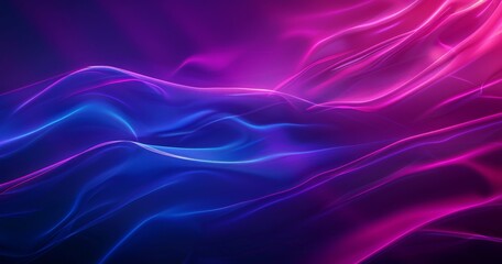 Obraz premium Dark background, gradient of purple and blue colors, smooth light lines in the style of dark pink color Generative AI