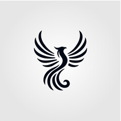 phoenix logo design vector