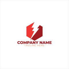 Flash Bolt Energy Logo Power design vector template logo design element of a human head combined with a light bulb
