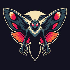 Mysterious Mothman: Enigmatic Cryptid Vector Design for Myth and Legend Enthusiasts
