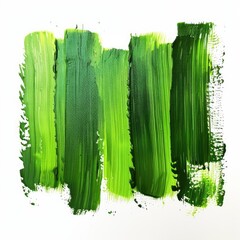 Vibrant Green Abstract Brush Strokes.