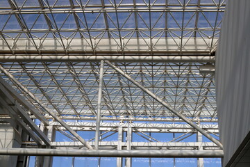 Architectural details close up. Abstract geometric background.