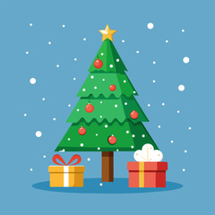 Vector Christmas Tree Illustration 