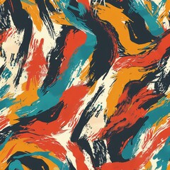 Abstract Pattern, crafted with expressionist strokes 