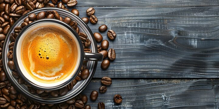 "Brewed black coffee and roasted beans on dark wood panel". Concept Coffee, Black Coffee, Roasted Beans, Dark Wood Panel, Beverage