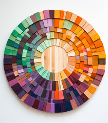 Obraz premium Color stics isolated on white in circle.