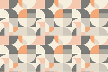 Abstract geometric pattern with overlapping circles in muted tones